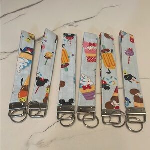Disney’s Colorful Ice Cream and Popsicle Keychains Wristlets, Handmade